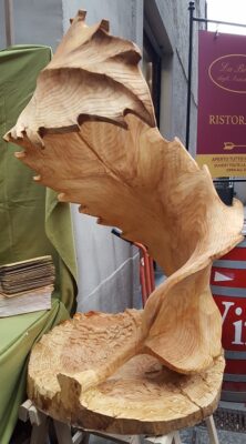 scultura in legno Fiera Sant Orso Aosta