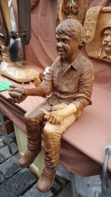 Scultura legno fiera di Sant Orso Aosta